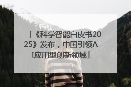 《科学智能白皮书2025》发布，中国引领AI应用型创新领域