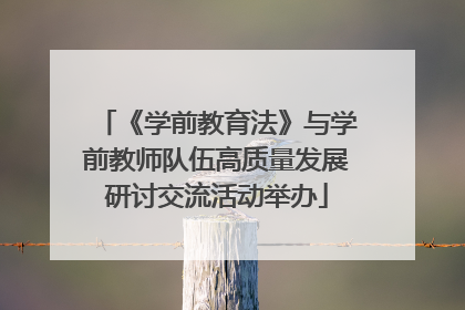 《学前教育法》与学前教师队伍高质量发展研讨交流活动举办