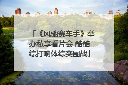 《风驰赛车手》举办私享看片会 酷酷综打响体综突围战