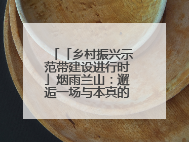 「乡村振兴示范带建设进行时」烟雨兰山：邂逅一场与本真的久别重逢！