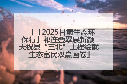 「2025甘肃生态环保行」祁连叠翠展新颜 天祝县“三北”工程绘就生态富民双赢画卷