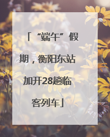 “端午”假期，衡阳东站加开28趟临客列车