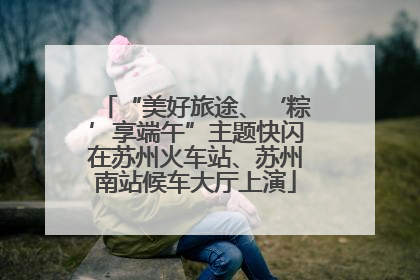 “美好旅途、‘粽’享端午”主题快闪在苏州火车站、苏州南站候车大厅上演
