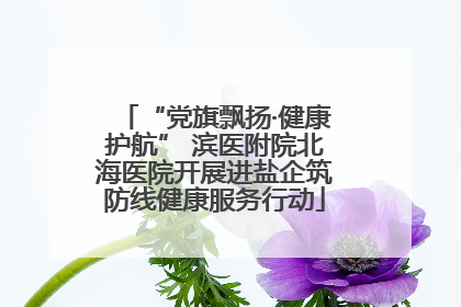 “党旗飘扬·健康护航” 滨医附院北海医院开展进盐企筑防线健康服务行动