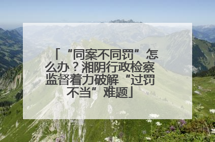 “同案不同罚”怎么办？湘阴行政检察监督着力破解“过罚不当”难题