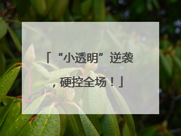 “小透明”逆袭，硬控全场！