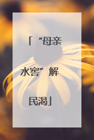 “母亲水窖”解民渴