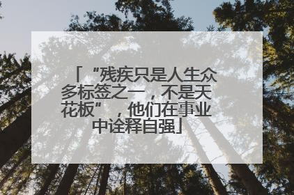 “残疾只是人生众多标签之一，不是天花板”，他们在事业中诠释自强