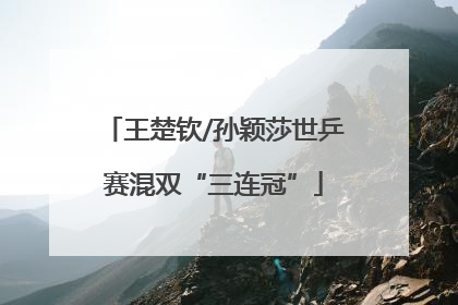 王楚钦/孙颖莎世乒赛混双“三连冠”