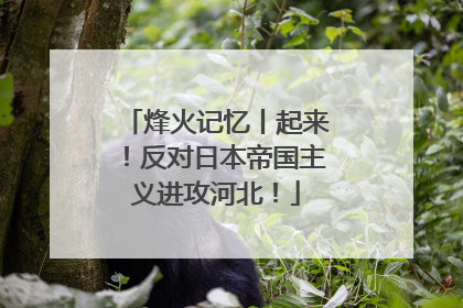 烽火记忆丨起来！反对日本帝国主义进攻河北！