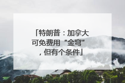 特朗普：加拿大可免费用“金穹”，但有个条件