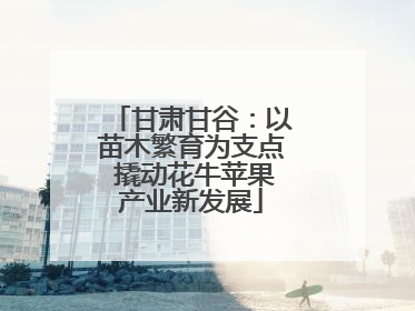 甘肃甘谷：以苗木繁育为支点 撬动花牛苹果产业新发展