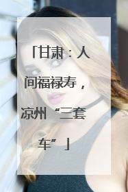 甘肃：人间福禄寿，凉州“三套车”