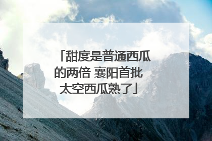 甜度是普通西瓜的两倍 襄阳首批太空西瓜熟了