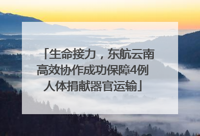 生命接力，东航云南高效协作成功保障4例人体捐献器官运输