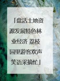 盘活土地资源发展特色林业经济 荔枝园里游客欢声笑语采摘忙