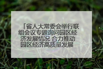 省人大常委会举行联组会议专题询问园区经济发展情况 合力推动园区经济高质量发展 王宁主持会议并讲话 王予波带队到会应询