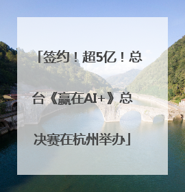 签约！超5亿！总台《赢在AI+》总决赛在杭州举办