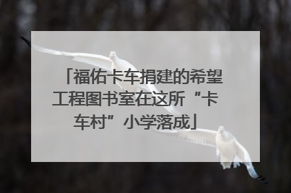 福佑卡车捐建的希望工程图书室在这所“卡车村”小学落成