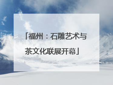 福州：石雕艺术与茶文化联展开幕