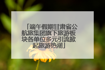 端午假期甘肃省公航旅集团旗下旅游板块各单位多元引流掀起旅游热潮
