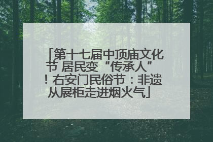 第十七届中顶庙文化节 居民变“传承人”！右安门民俗节：非遗从展柜走进烟火气