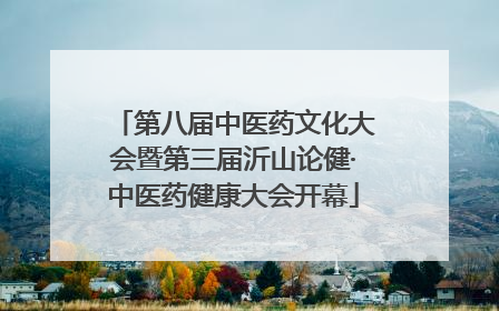 第八届中医药文化大会暨第三届沂山论健·中医药健康大会开幕