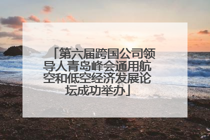 第六届跨国公司领导人青岛峰会通用航空和低空经济发展论坛成功举办