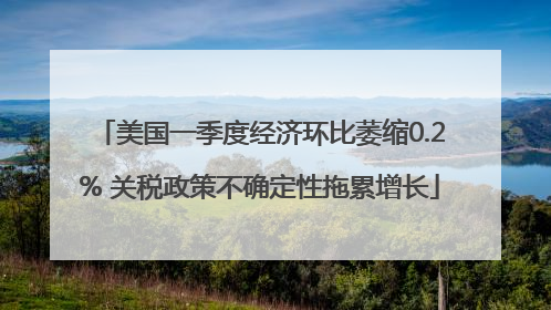 美国一季度经济环比萎缩0.2% 关税政策不确定性拖累增长