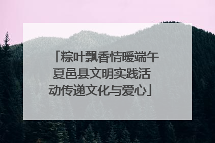 粽叶飘香情暖端午 夏邑县文明实践活动传递文化与爱心
