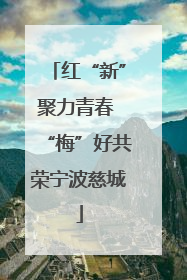 红“新”聚力青春 “梅”好共荣宁波慈城