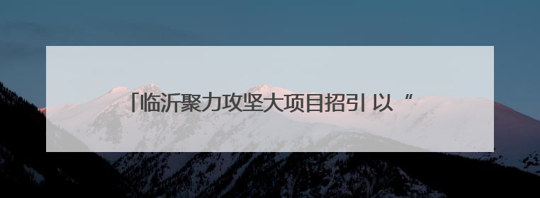 临沂聚力攻坚大项目招引 以“三重突破”打造招商引资新格局