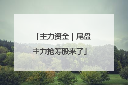 主力资金｜尾盘主力抢筹股来了