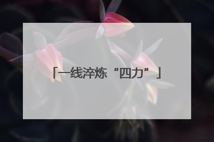 一线淬炼“四力”