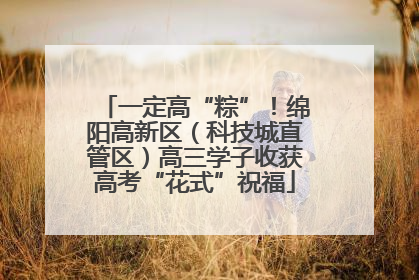 一定高“粽”！绵阳高新区（科技城直管区）高三学子收获高考“花式”祝福