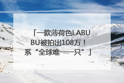 一款薄荷色LABUBU被拍出108万！系“全球唯一一只”