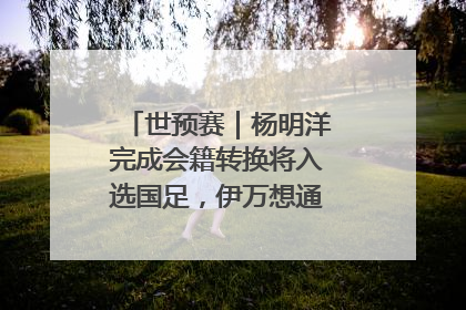 世预赛｜杨明洋完成会籍转换将入选国足，伊万想通了要打双后腰？