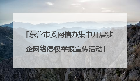 东营市委网信办集中开展涉企网络侵权举报宣传活动