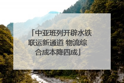 中亚班列开辟水铁联运新通道 物流综合成本降四成