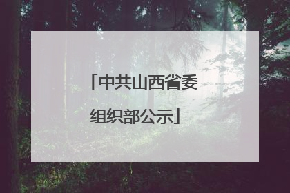 中共山西省委组织部公示