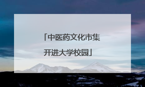 中医药文化市集开进大学校园