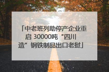 中老班列助停产企业重启 30000吨“四川造”钢铁制品出口老挝