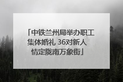 中铁兰州局举办职工集体婚礼 36对新人情定陇南万象街