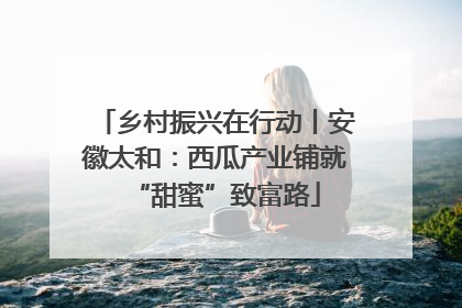 乡村振兴在行动丨安徽太和：西瓜产业铺就“甜蜜”致富路