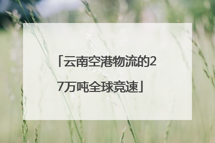云南空港物流的27万吨全球竞速