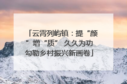 云霄列屿镇：提“颜”增“质” 久久为功勾勒乡村振兴新画卷