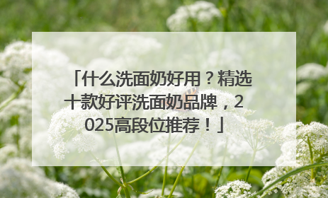 什么洗面奶好用？精选十款好评洗面奶品牌，2025高段位推荐！