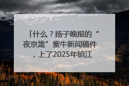 什么？扬子晚报的“夜京畿”紫牛新闻稿件，上了2025年镇江中考模拟卷！