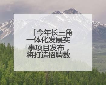 今年长三角一体化发展实事项目发布，将打造招聘数据共享平台