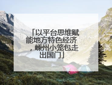 以平台思维赋能地方特色经济，嵊州小笼包走出国门